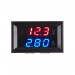  Вольтметр Амперметр красно голубой индикатор 100 ампер DC0-100V