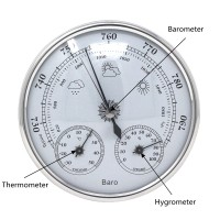 Аналоговый барометр термометр гигрометр настенный